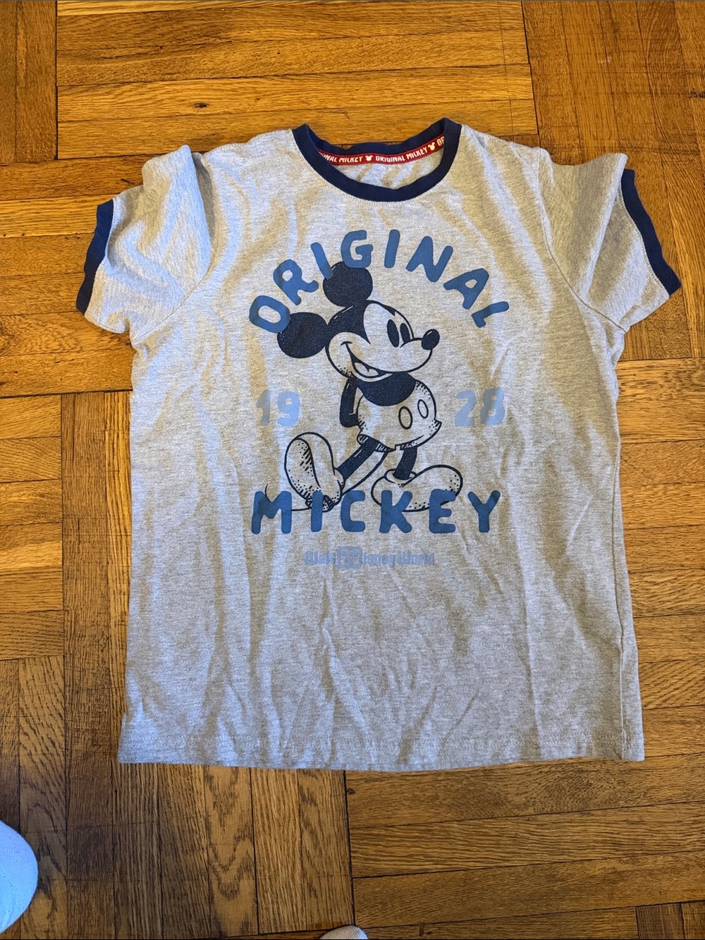 Disney Gray Tee with Navy Mickey Graphic
